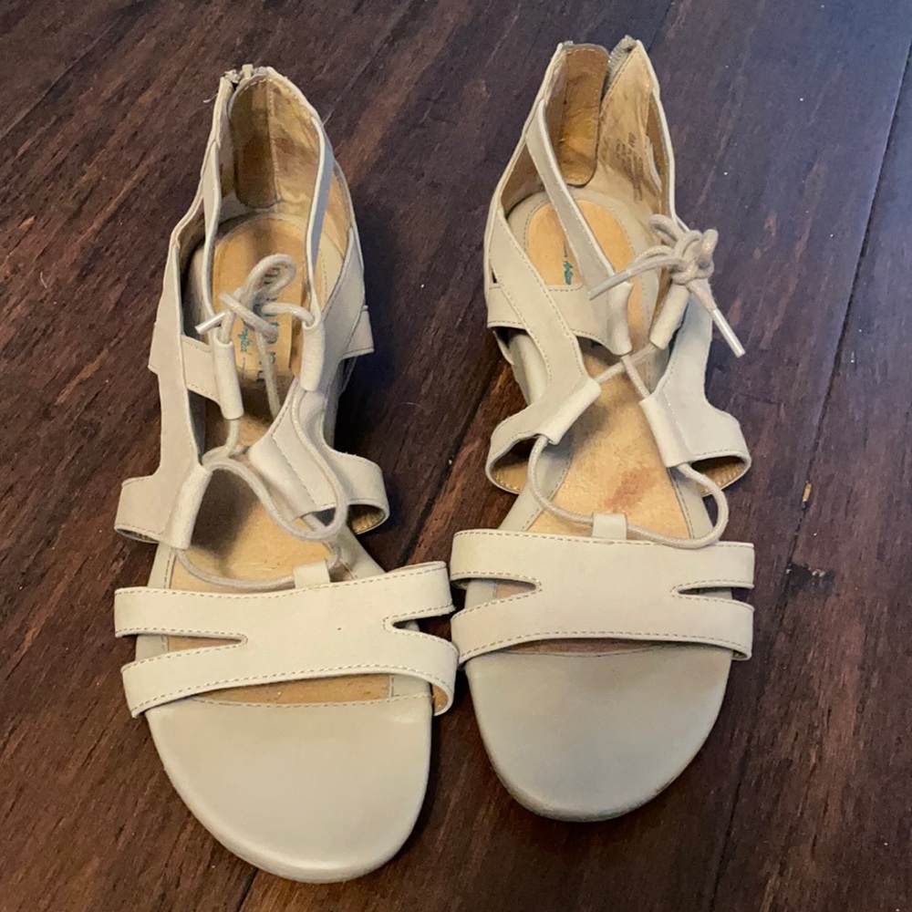 - Montana low heel wedge lace up sandals
#10